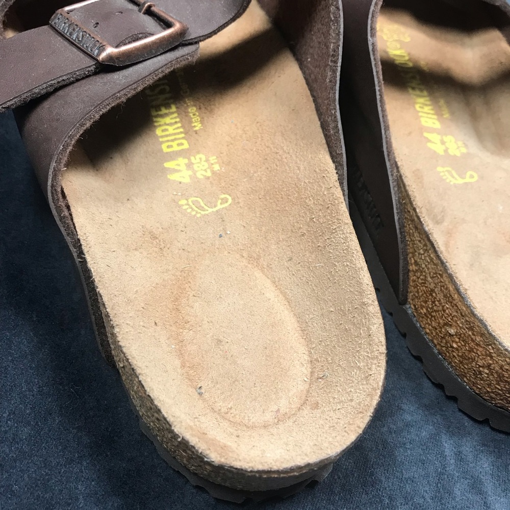 Birkenstock Arizona Brown Double-Strap Sandals M 11 EU 44 Outlined Footprint - Picture 6 of 16